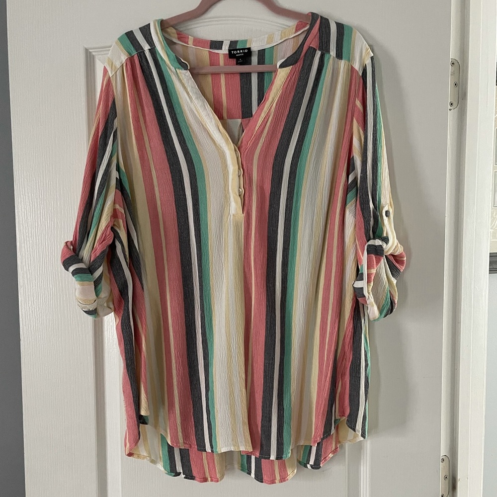 Torrid Harper Striped Top, Size 4